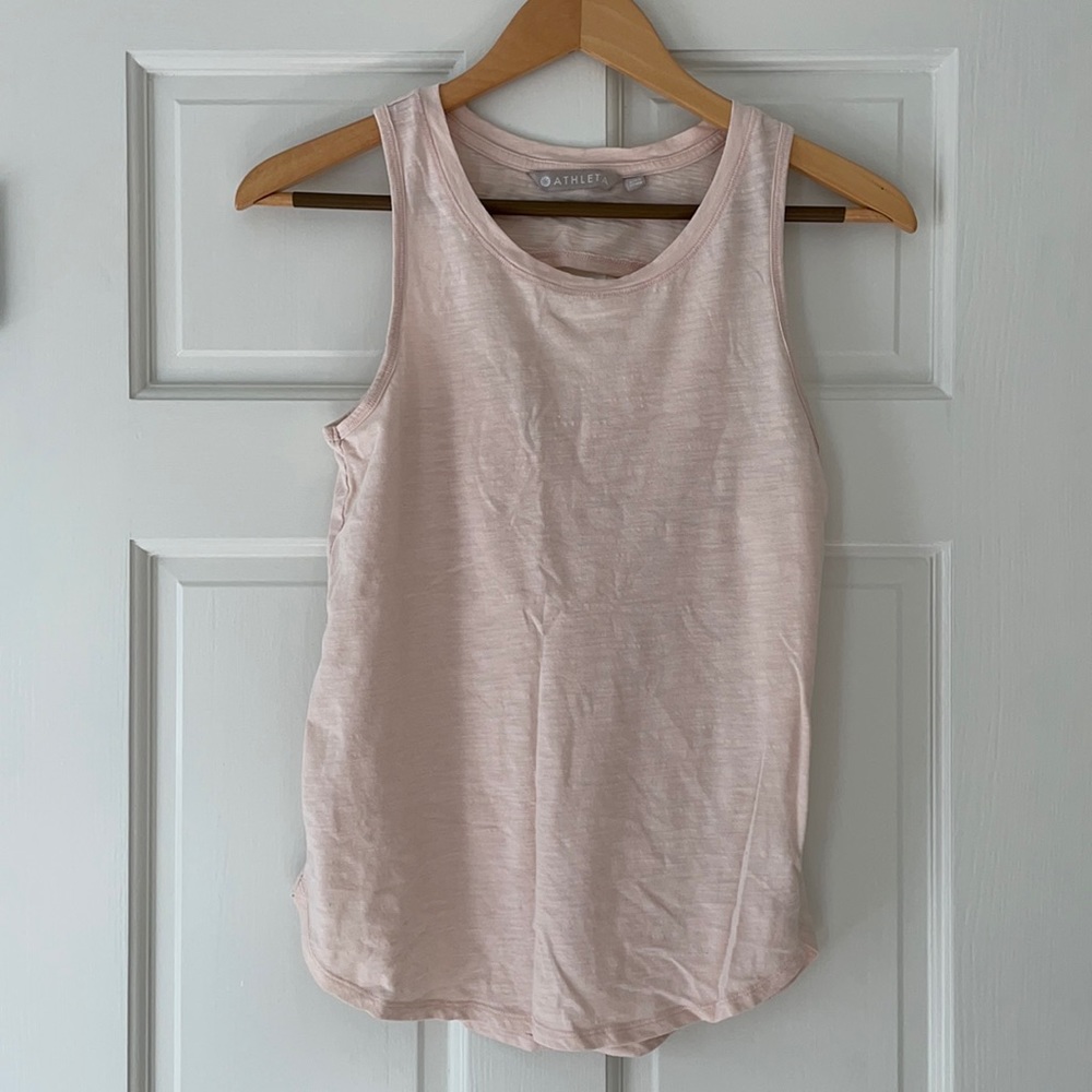 Athleta pink yoga top, size S
